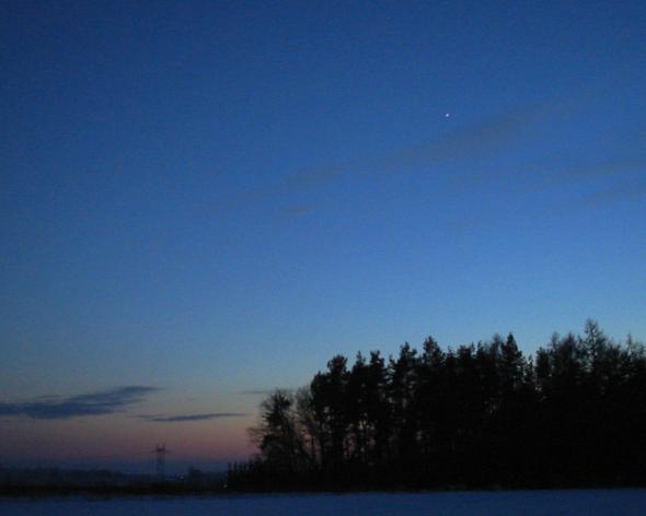 Wenus na wieczornym niebie 22 stycznia 2004